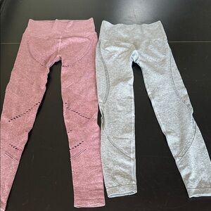 ALO Yoga Pink and Gray Leggings